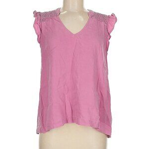 Anthropologie Cloth & Stone Smocked Sleeveless Blouse, Pink, Size M